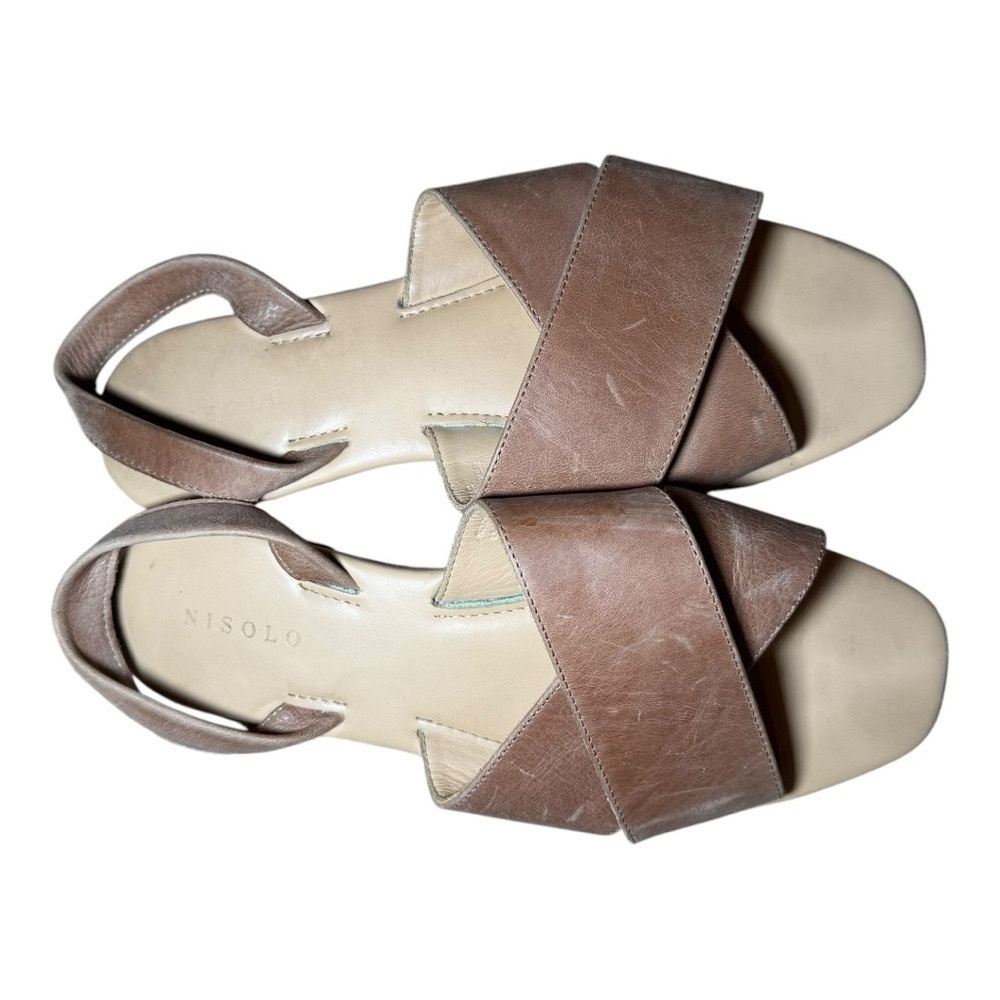 NISOLO Women’s Tan Leather Made in Peru Sandals Size 10